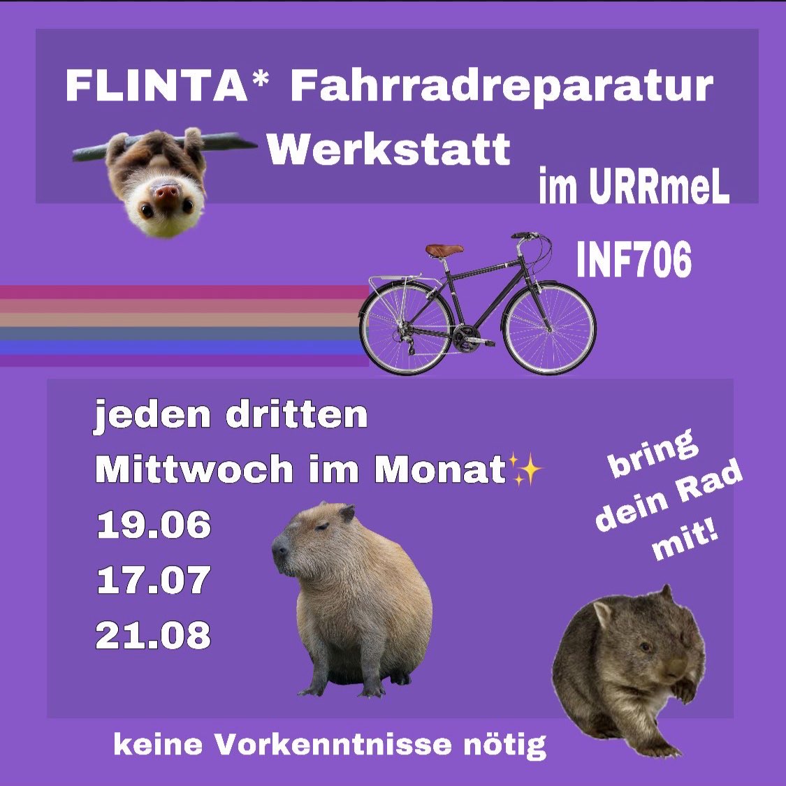 FLINTA-Workshop am dritten Mittwoch im Monat